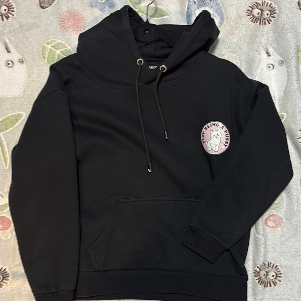 Black Hoodie with Vinyl ‘Stop being a P*ssy’